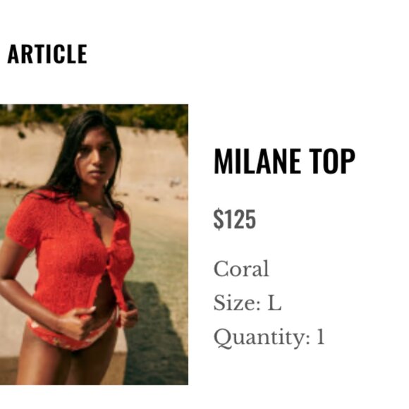 Sezane Milane Cardigan Coral Sz L - Picture 7 of 7